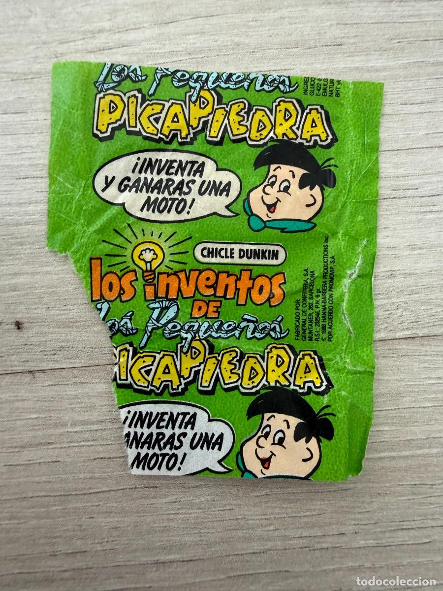 Coleccionismo Cromos antiguos: Envoltorio chicle menta - Los Picapiedra