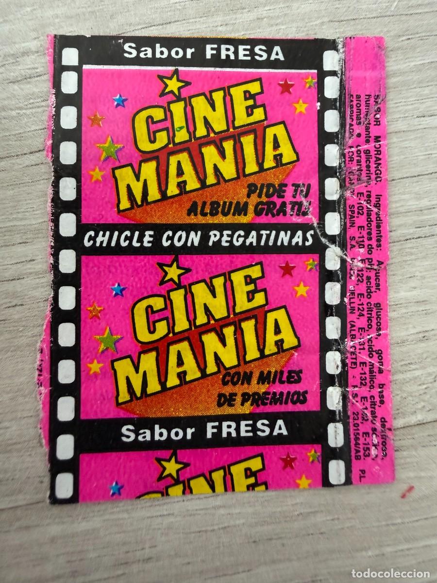 Coleccionismo Cromos antiguos: Envoltorio chicle Cineman&iacute;a - de fresa - dif&iacute;cil
