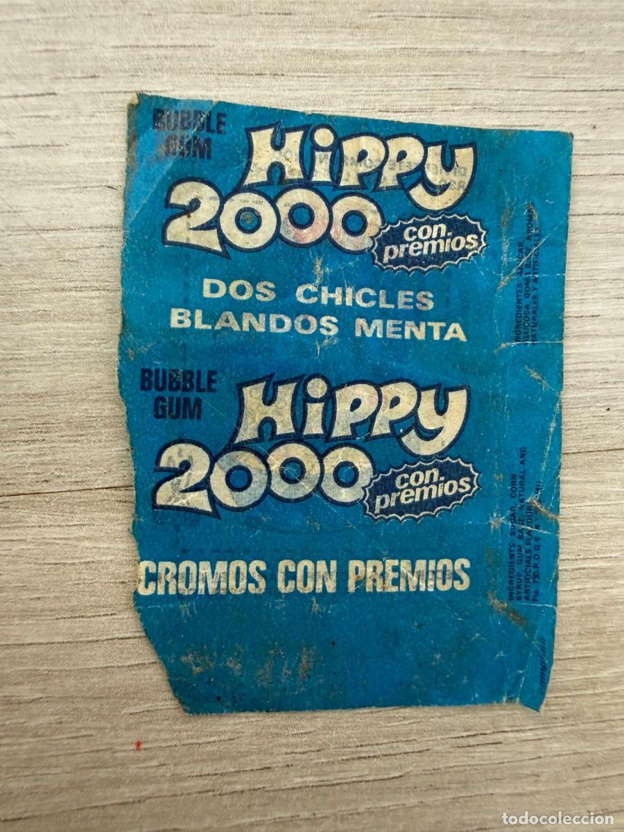 Coleccionismo Cromos antiguos: Envoltorio original chicle Hippy 2000 - menta
