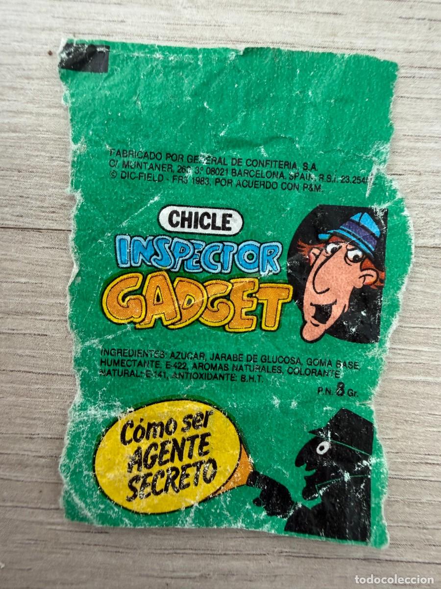 Coleccionismo Cromos antiguos: Envoltorio chicle Inspector Gadget de menta