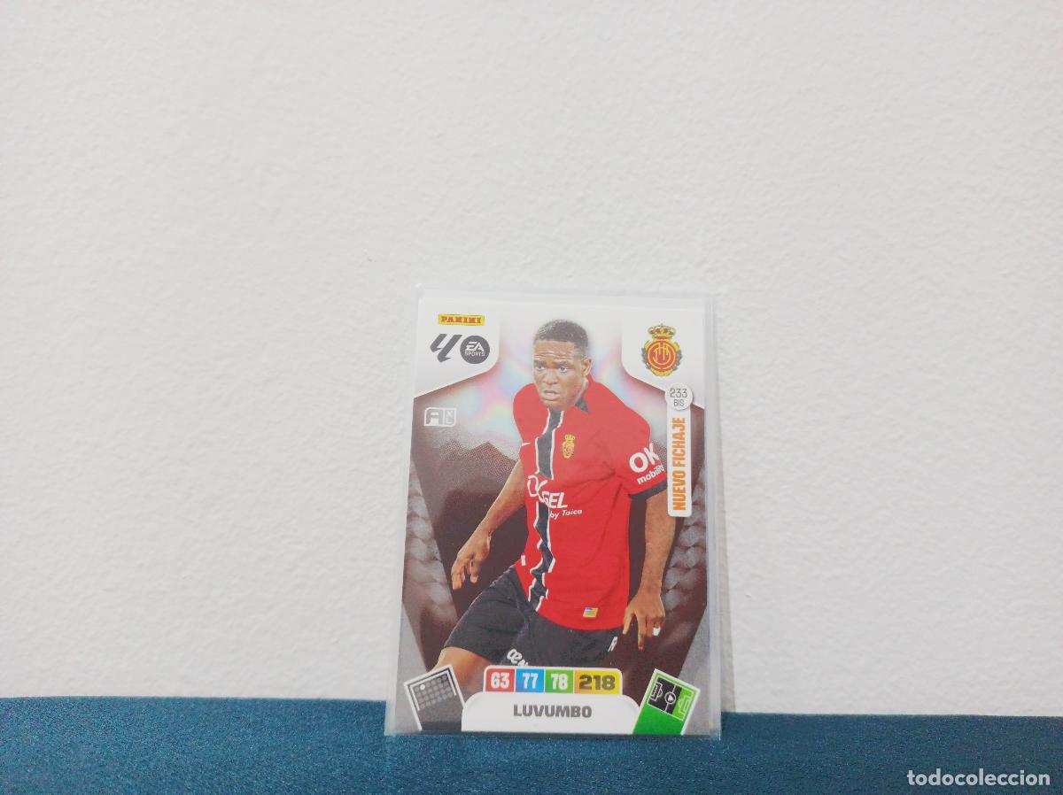 Coleccionismo Cromos antiguos: 233 BIS NUEVO FICHAJE LUVUMBO BASE RCD MALLORCA PANINI ADRENALYN XL 25 26