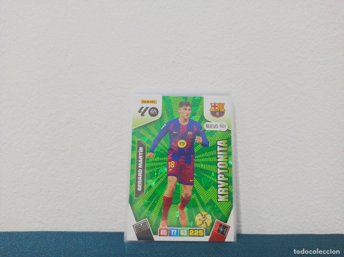 Coleccionismo Cromos antiguos: 502 (NUEVO) GERARD MART&Iacute;N KRYPTONITA FC BARCELONA PANINI ADRENALYN XL 25 26
