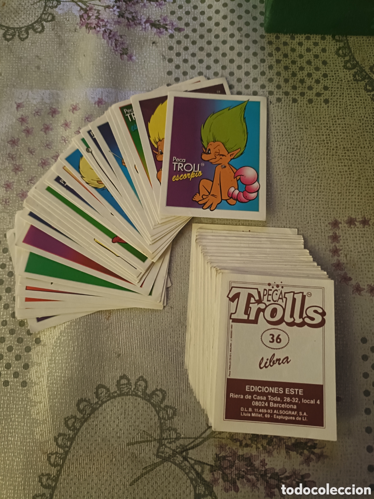 Collezionismo Figurine antiche: Lote de 54 cromos PECA TROLLS de Ed. Este
