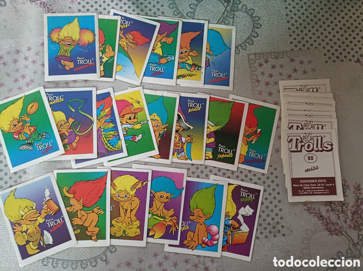 Coleccionismo Cromos antiguos: Lote de 33 cromos PECA TROLLS de Ediciones &Eacute;ste