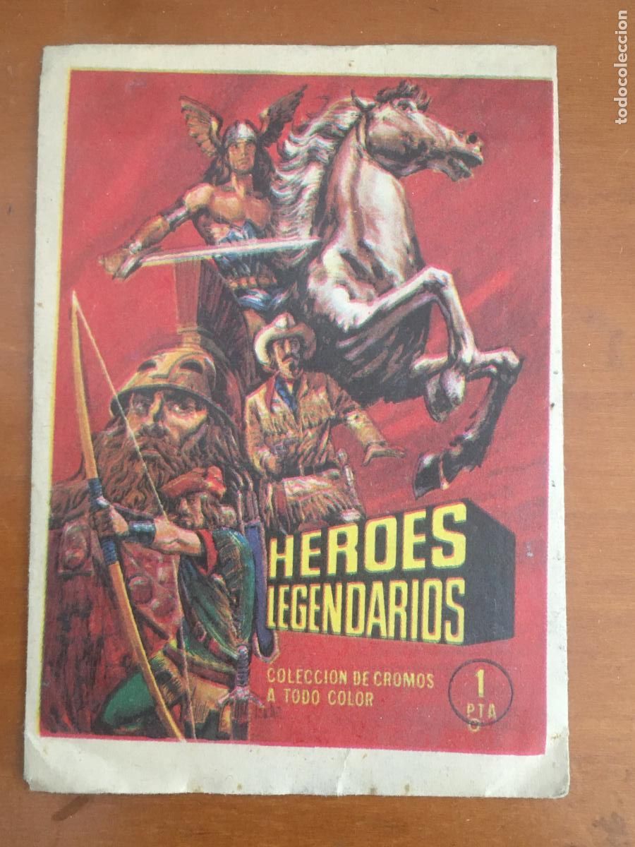 Coleccionismo Cromos antiguos: heroes legendarios sobre cromos sin abrir cerrado