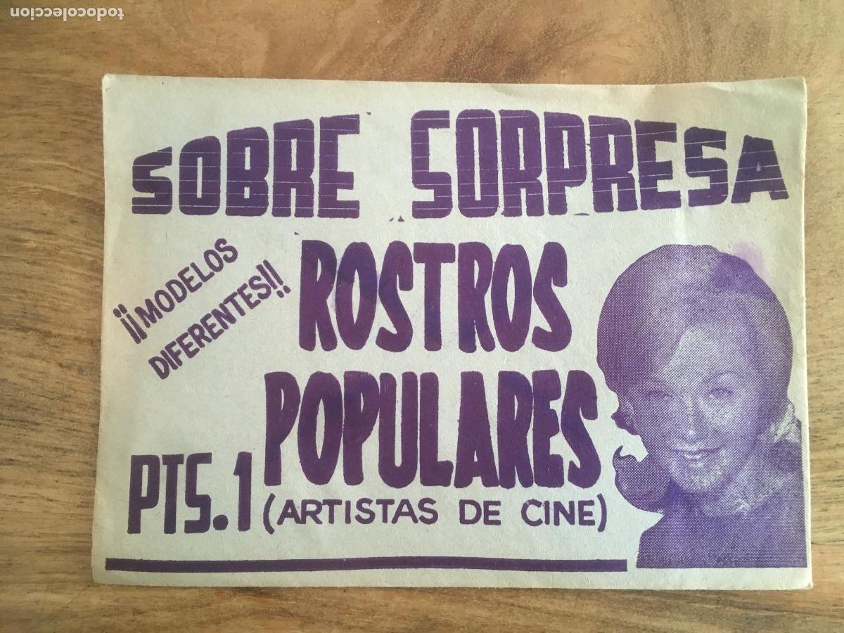 Coleccionismo Cromos antiguos: sobre sorpresa rostros populares marisol sobre de cromos postales sin abrir cerrado