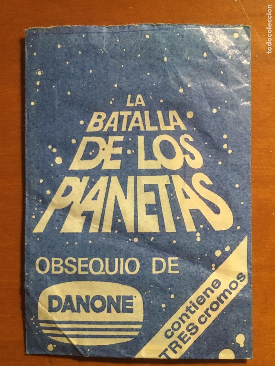 Coleccionismo Cromos antiguos: la batalla de los planetas danone sobre de cromos sin abrir cerrado