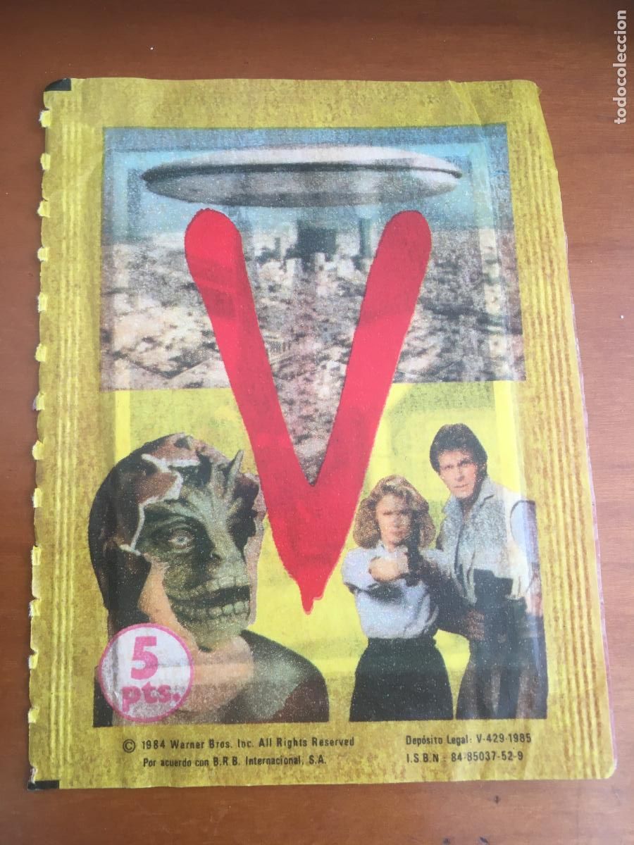 Coleccionismo Cromos antiguos: v los visitantes maga sobre de cromos sin abrir cerrado