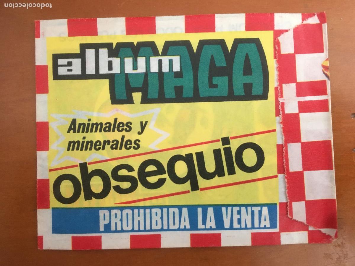 Coleccionismo Cromos antiguos: animales y minerales maga sobre de cromos sin abrir cerrado