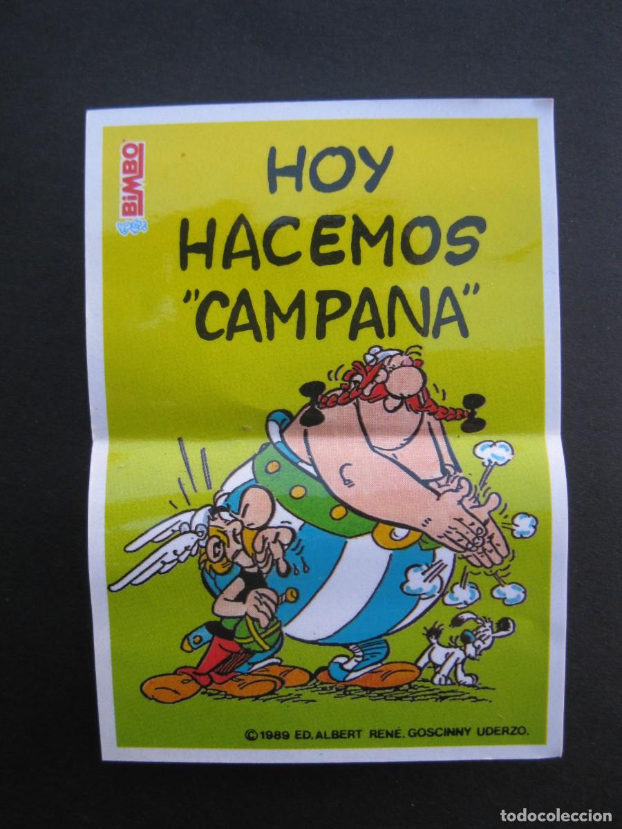 Coleccionismo Cromos antiguos: CROMO - AST&Eacute;RIX Y OB&Eacute;LIX - HOY HACEMOS CAMPANA - BIMBO - NUNCA PEGADO.