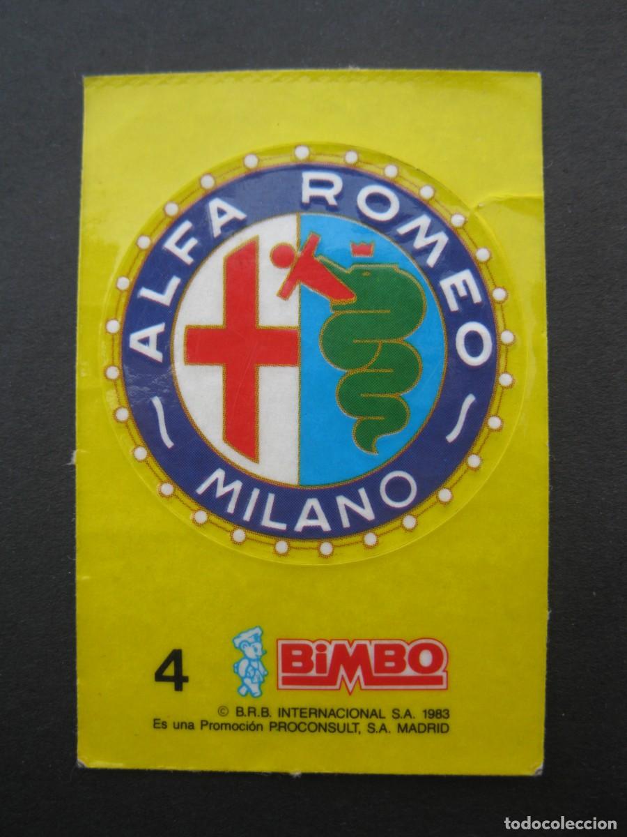 Coleccionismo Cromos antiguos: MARCAS DE COCHES - CROMO N&ordm; 4 - ALFA ROMEO - BIMBO - NUNCA PEGADO.