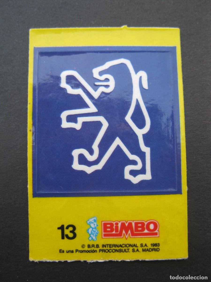 Coleccionismo Cromos antiguos: MARCAS DE COCHES - CROMO N&ordm; 13 - PEUGEOT - BIMBO - NUNCA PEGADO.