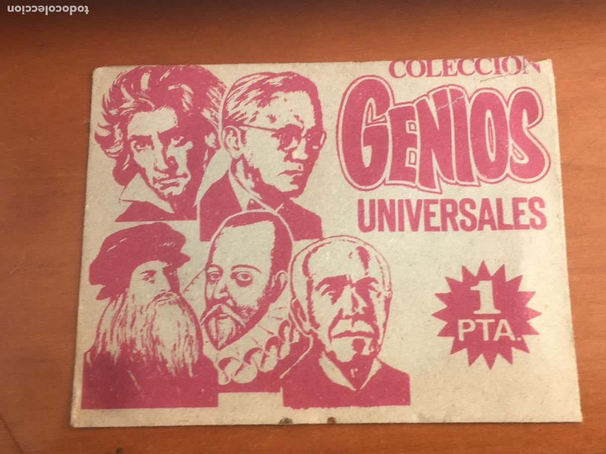 Coleccionismo Cromos antiguos: genios universales quelcom sobre cromos sin abrir cerrado