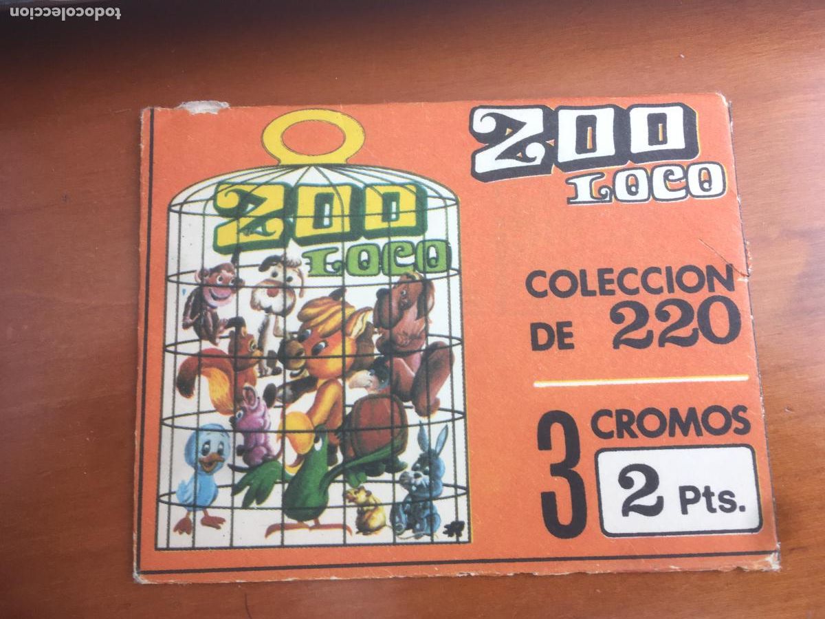 Coleccionismo Cromos antiguos: zoo loco sobre cromos sin abrir cerrado