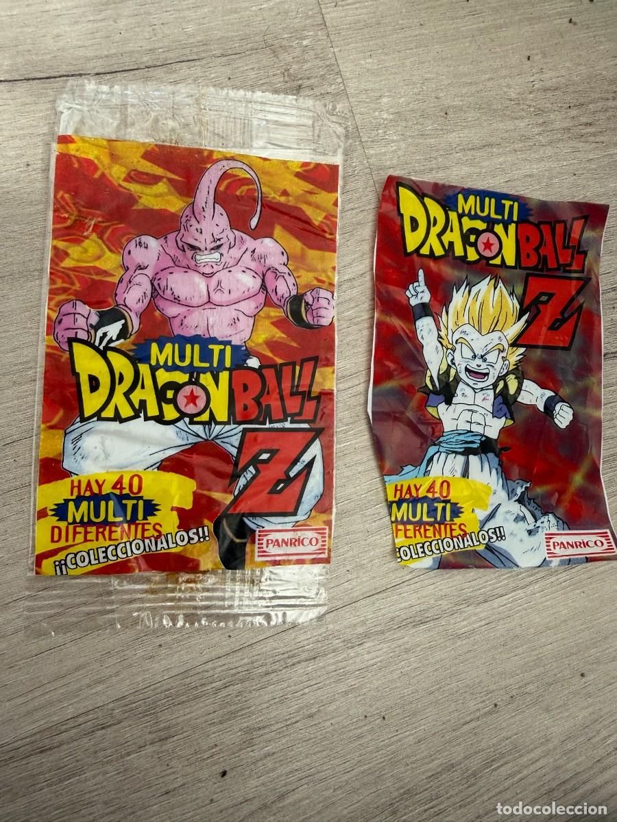 Coleccionismo Cromos antiguos: 2 trozos de envoltorio - Dragon Ball Z de Panrico