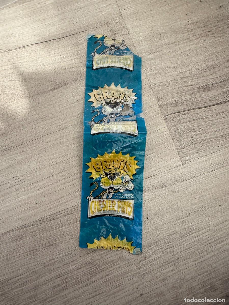 Coleccionismo Cromos antiguos: Tira bolsa de patatas Cheetos - Chester Pins
