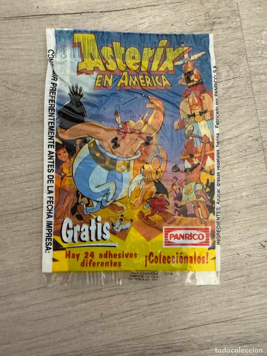 Coleccionismo Cromos antiguos: Envoltorio Ast&eacute;rix en Am&eacute;rica - pastelito Panrico
