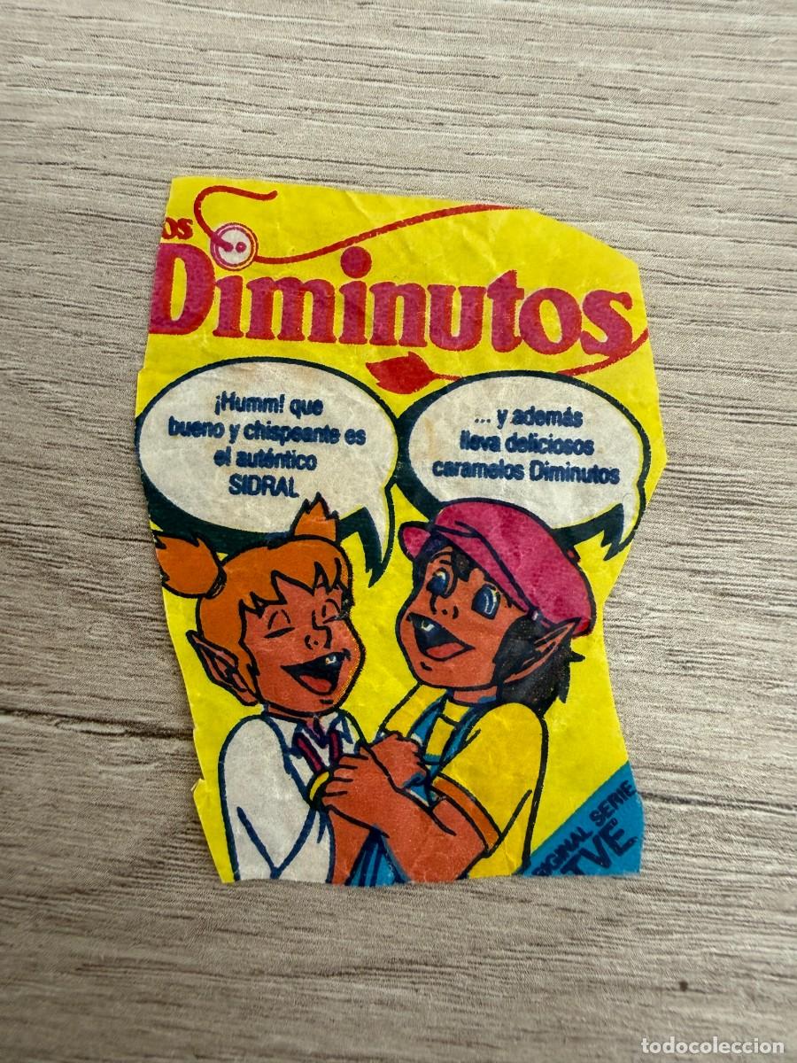 Coleccionismo Cromos antiguos: Trozo de envoltorio Los Diminutos de Sidral