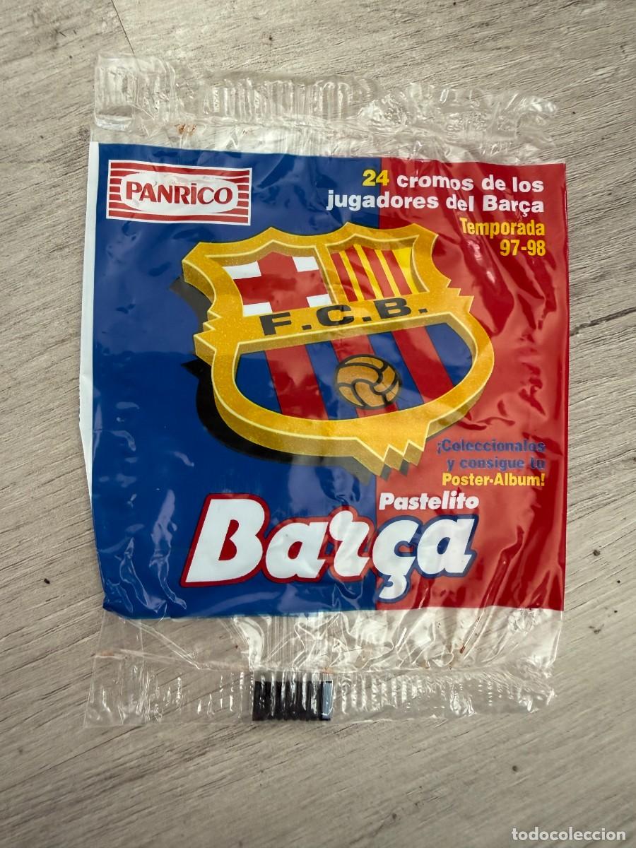 Coleccionismo Cromos antiguos: Envoltorio pastelito Bar&ccedil;a de Panrico