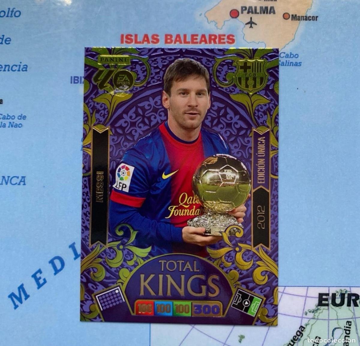 Coleccionismo Cromos antiguos: Messi 2012 Total Kings Edici&oacute;n Unica del Barcelona cromo adrenalyn XL 25-26 2025-2026