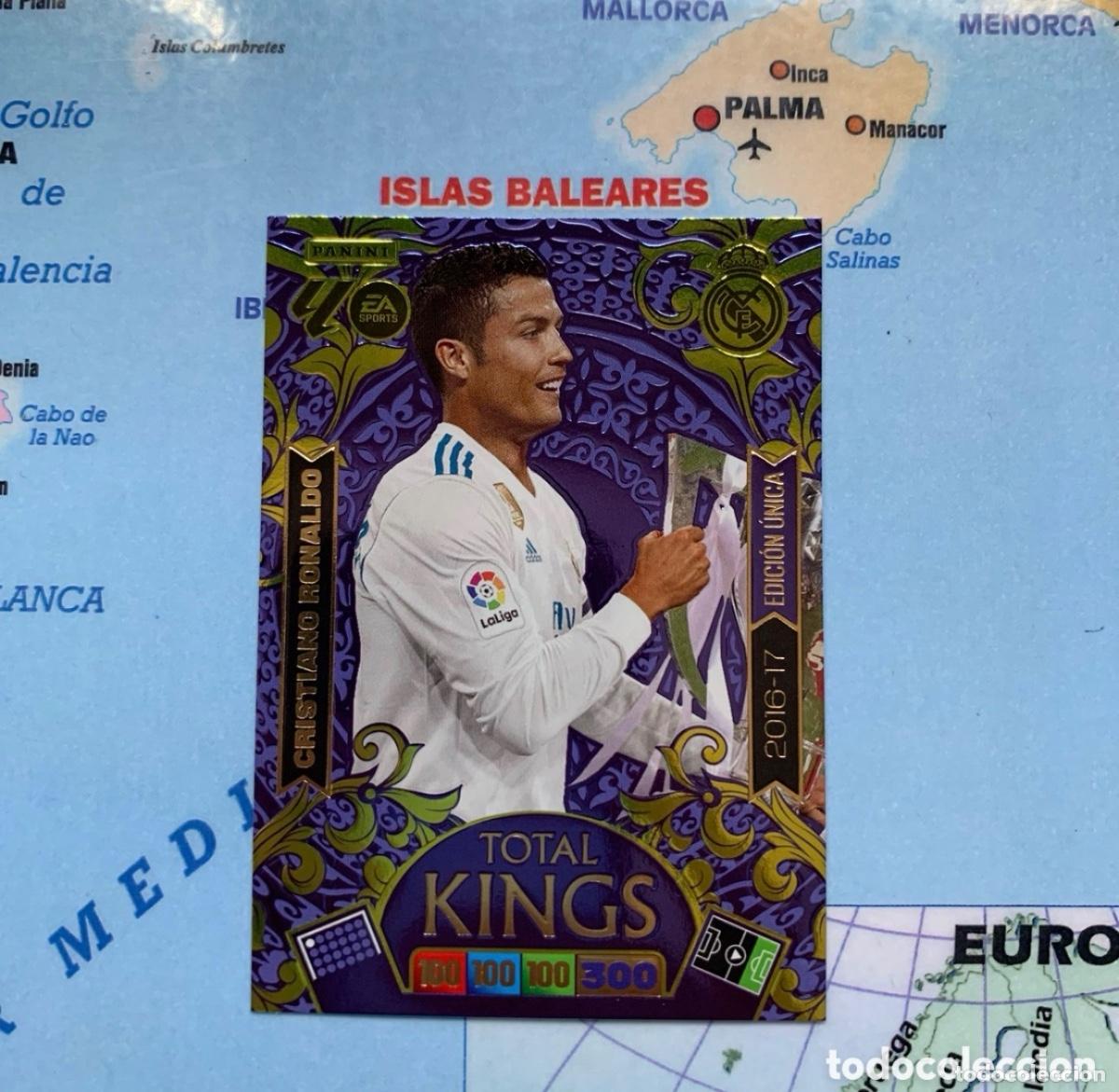 Coleccionismo Cromos antiguos: Cristiano Ronaldo 2016-2017 Total Kings Edici&oacute;n Unica Del Real Madrid adrenalyn XL 25-26 2025-2026