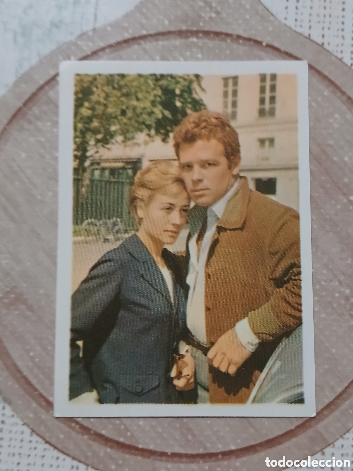 Coleccionismo Cromos antiguos: Cromo Cigarrillos Cumbre n&deg;176 Renato Salvatori y Annie Girardot -Estrellas del cine y de la canci&oacute;n