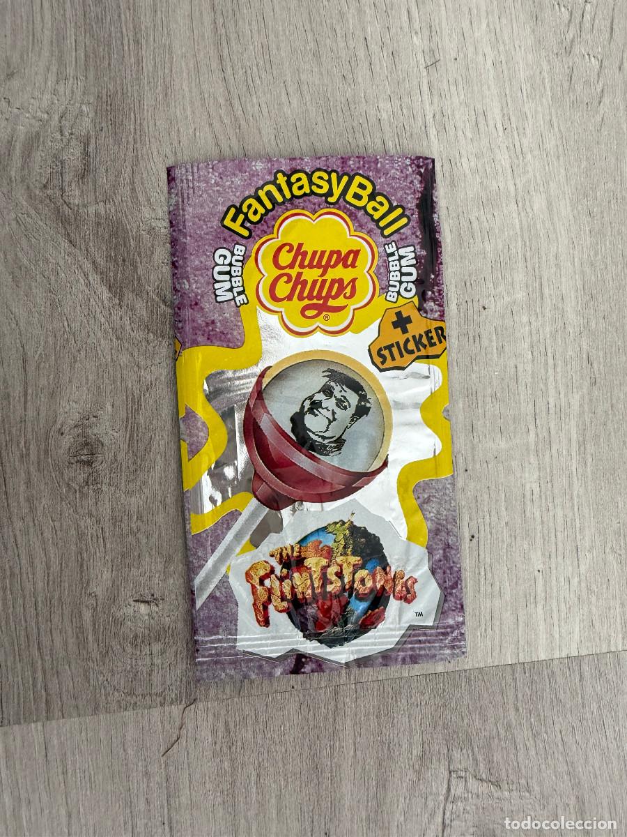 Coleccionismo Cromos antiguos: Envoltorio Chupa Chups Fantasy Ball Picapiedra