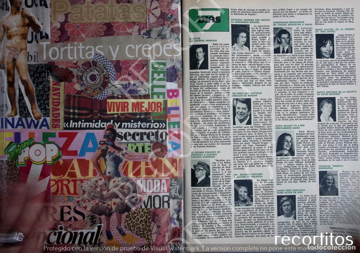 Coleccionismo Cromos antiguos: BJORN BORG DIANE KEATON ISABEL II CARLOS DE INGLATERRA RONALD REAGAN PATTY HEARST BEATRIZ DE HOLANDA