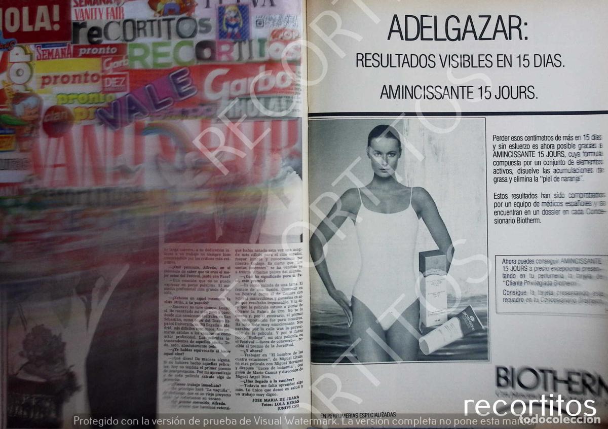 Coleccionismo Cromos antiguos: biotherm hydra detox anuncio publicidad