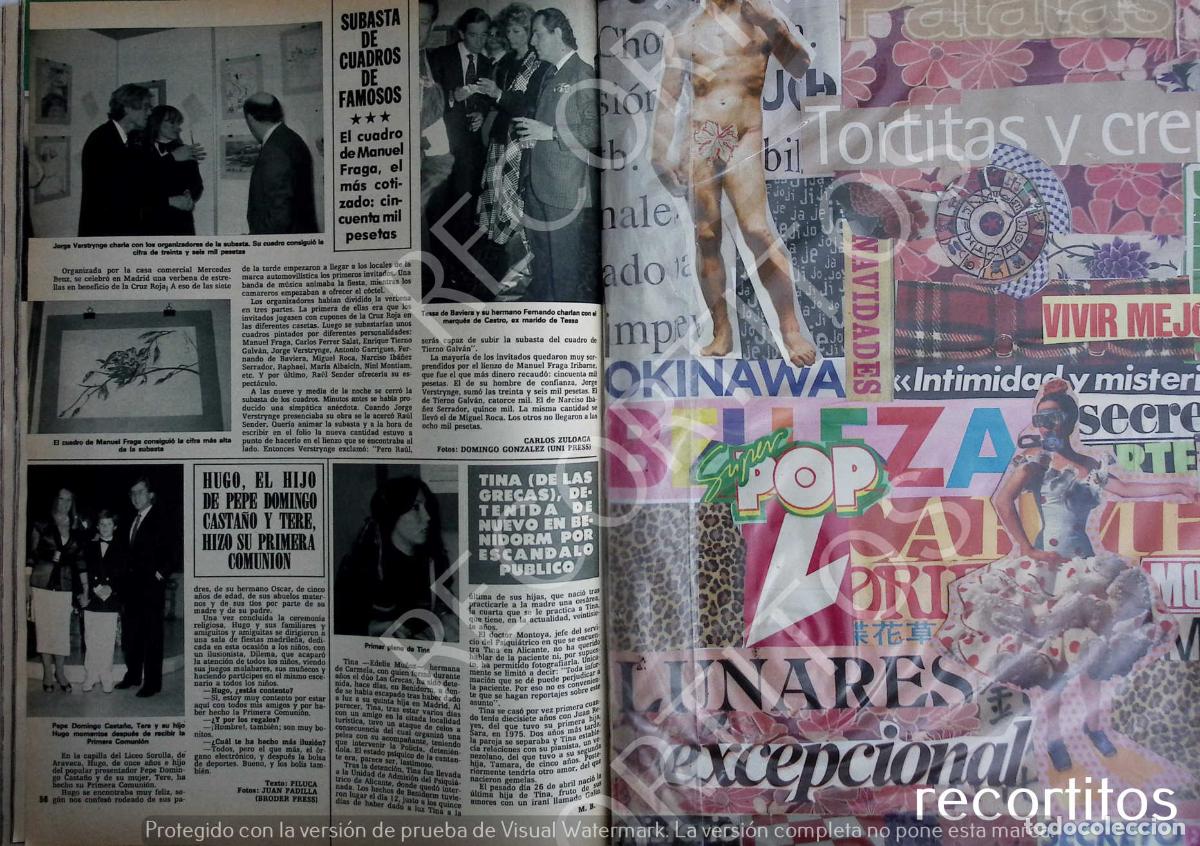 Coleccionismo Cromos antiguos: TINA DE LAS GRECAS PEPE DOMINGO CASTA&Ntilde;O COMUNION HUGO CUADRO DE FRAGA TESSA DE BAVIERA JORGE VERSTYN