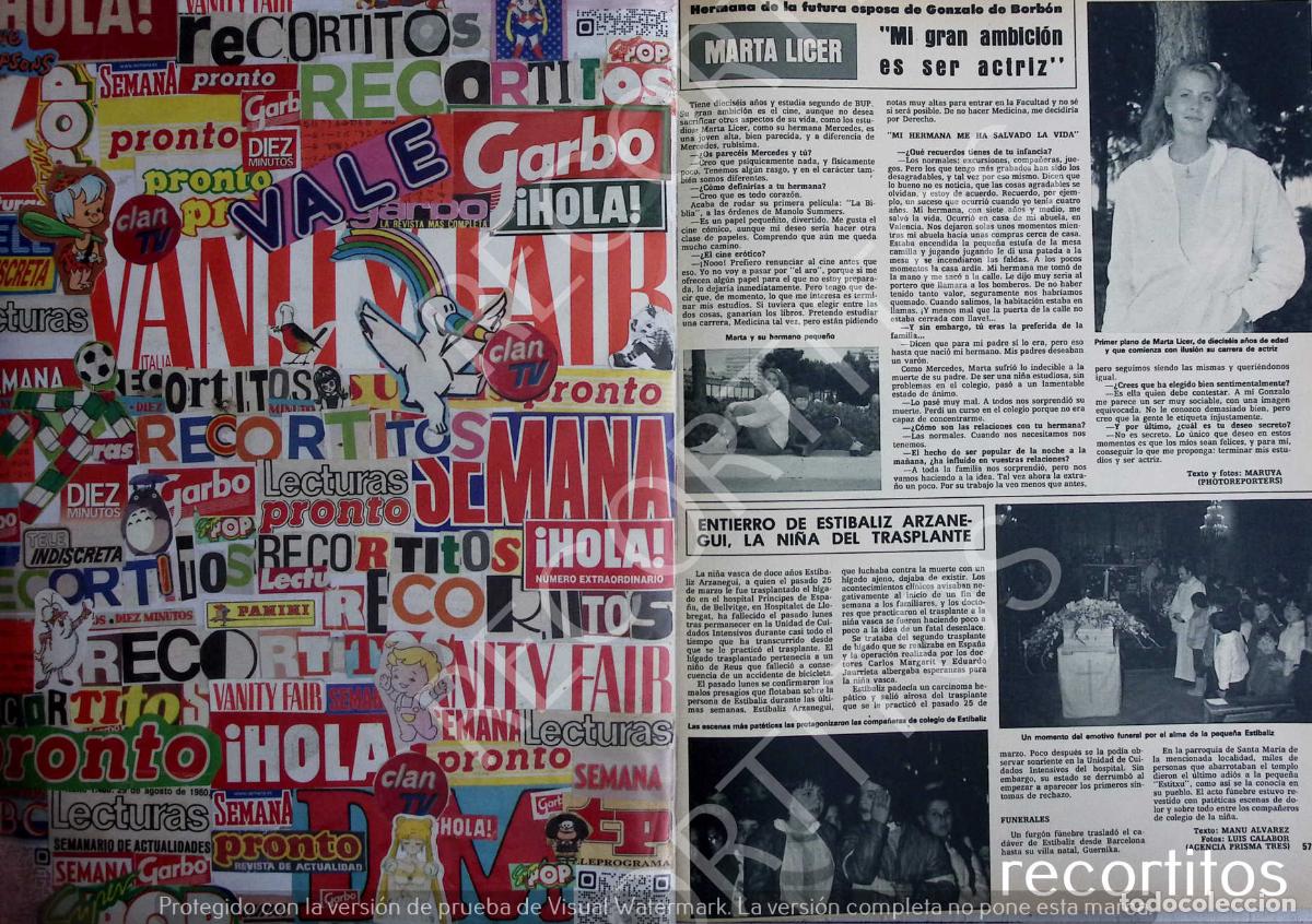 Coleccionismo Cromos antiguos: MARTA LICER ESTIBALIZ ARZANEGUI