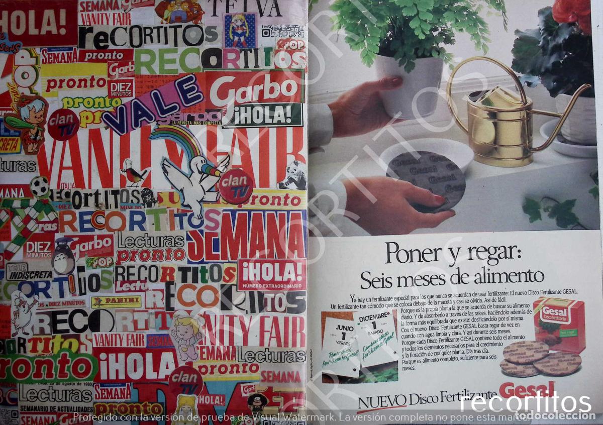 Coleccionismo Cromos antiguos: gesal disco fertilizante