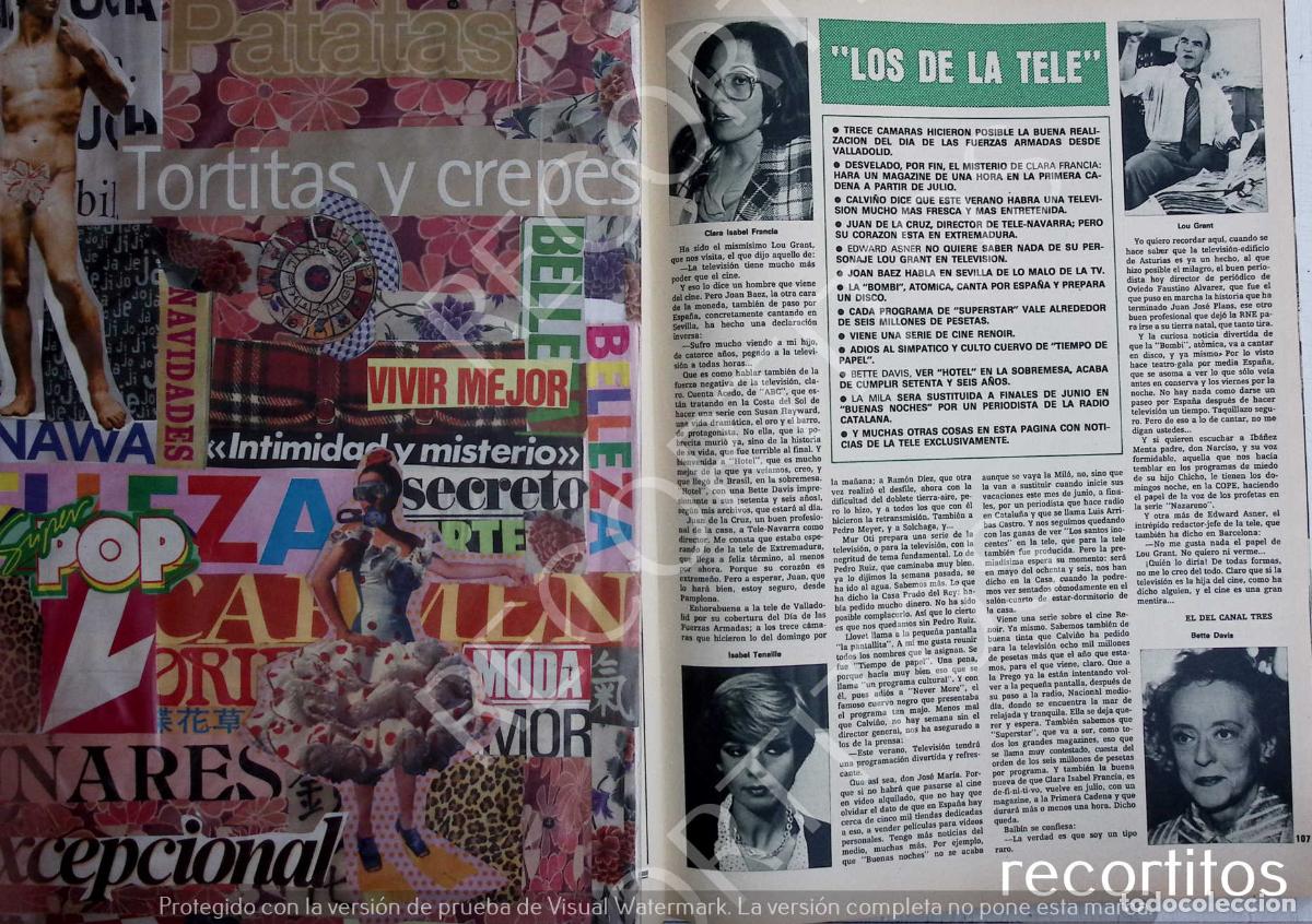 Coleccionismo Cromos antiguos: ed asner lou grant ISABEL TENAILLE CLARA ISABEL FRANCIA BETTE DAVIS