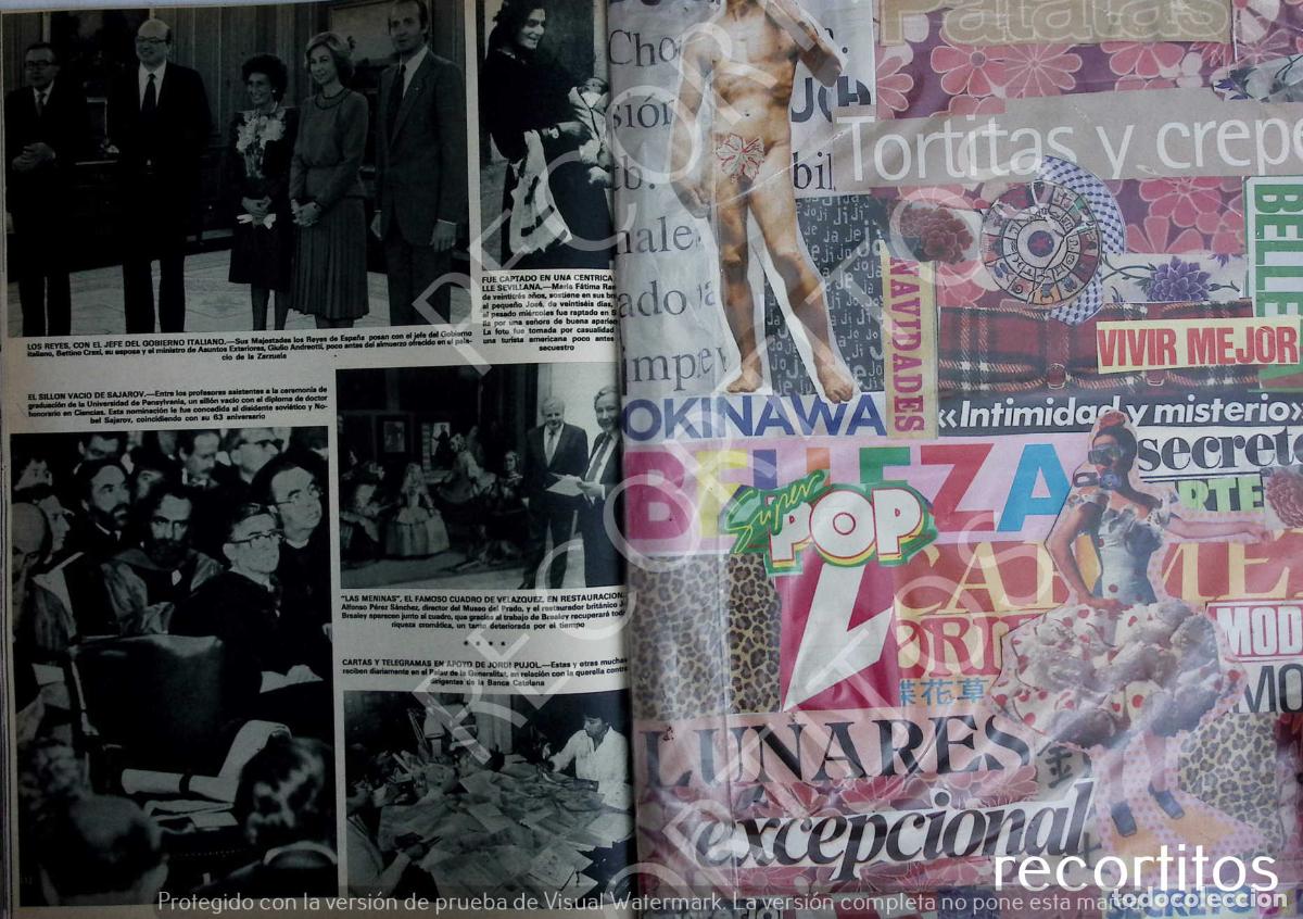 Coleccionismo Cromos antiguos: LOS REYES CON BETTINO CRAZI GIULIO ANDREOTTI RESTAURACION DE LAS MENINAS DE VELAZQUEZ