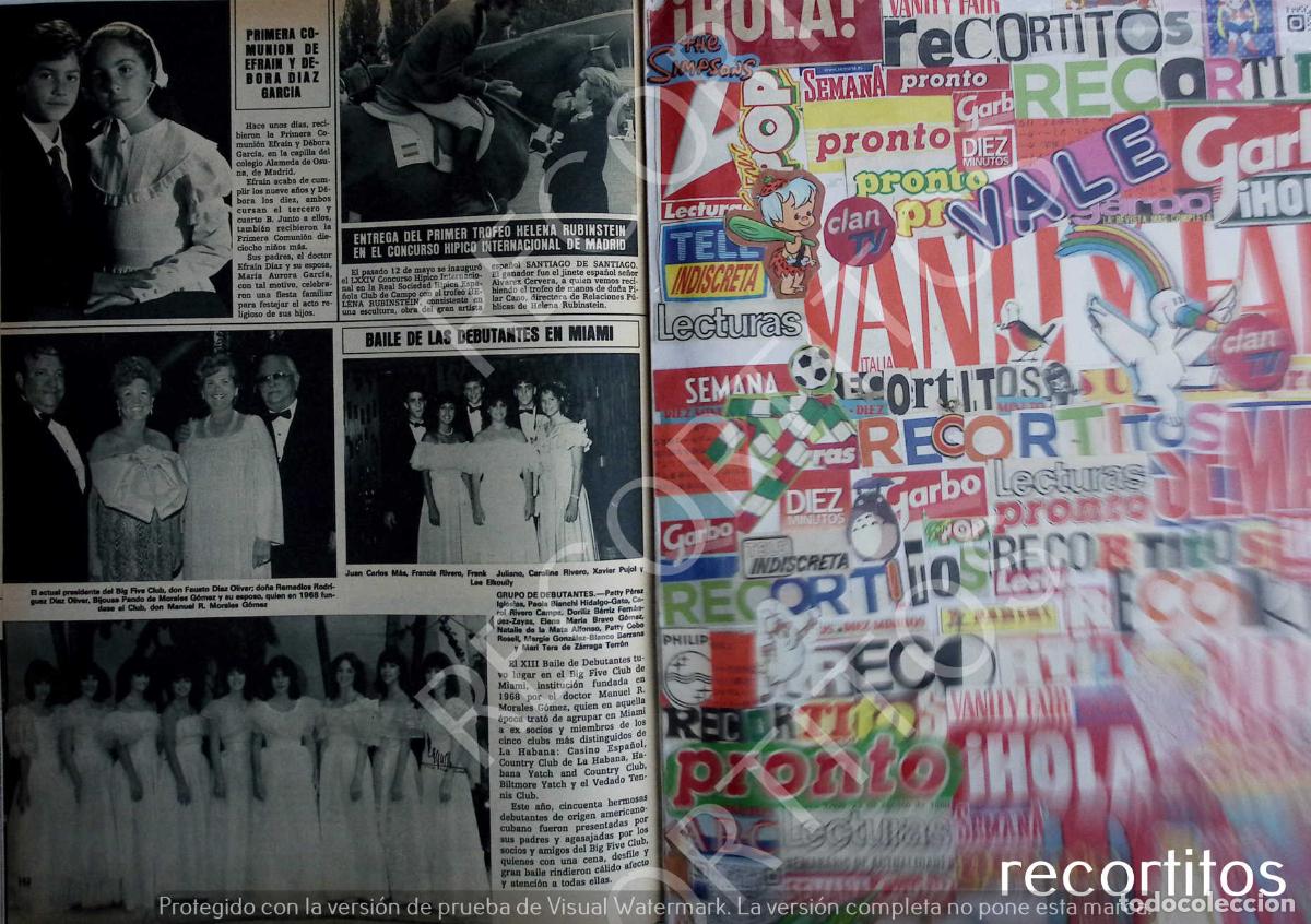 Coleccionismo Cromos antiguos: BAILE DE DEBUTANTES EN MIAMI HELENA RUN'BINSTEIN TROFEO EFRAIN DEBORA DIAZ GARCIA COMUNION