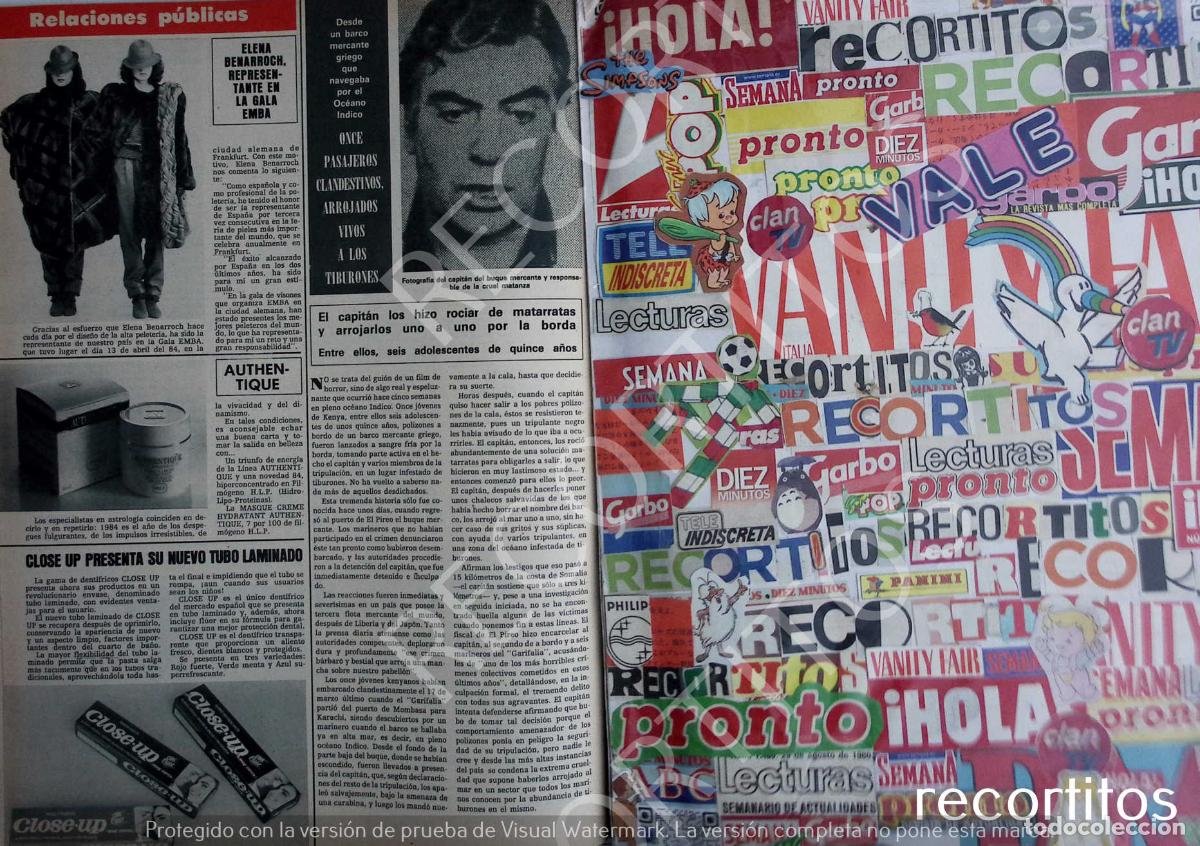 Coleccionismo Cromos antiguos: ELENA BENAROCH CLOSE UO TUBO LAMINADO CARIFALIA POLIZONES ASESINADOS GARIFALIA