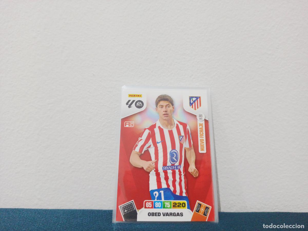 Coleccionismo Cromos antiguos: 46 BIS NUEVO FICHAJE OBED VARGAS BASE ATL&Eacute;TICO DE MADRID PANINI ADRENALYN XL 25 26