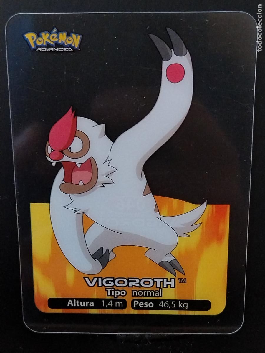 Coleccionismo Cromos antiguos: POKEMON LAMINCARDS EDIBAS MC CROMO 046 VIGOROTH A&Ntilde;O 2005 JUGADA ORIGINAL