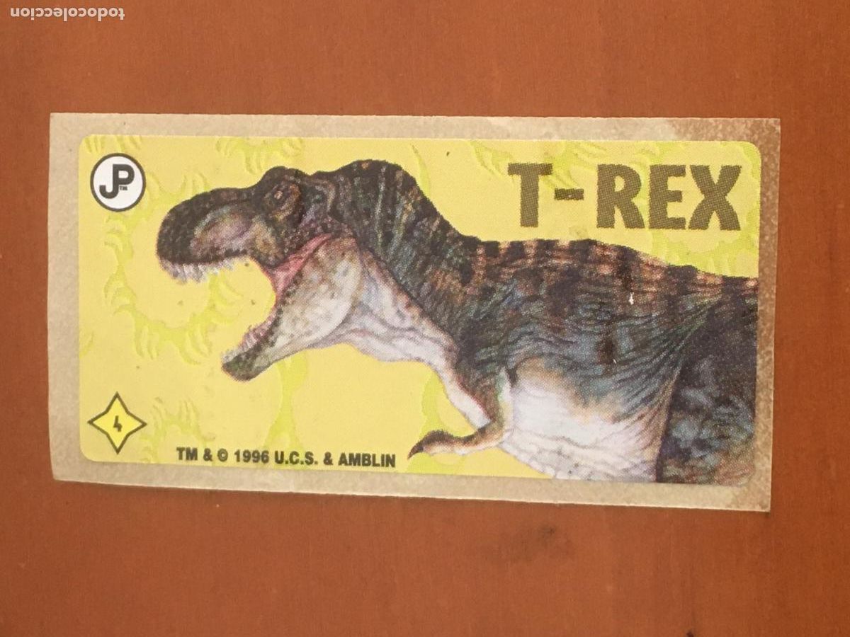 Coleccionismo Cromos antiguos: T-rex n&ordm; 4 cromo chicle nunca pegado