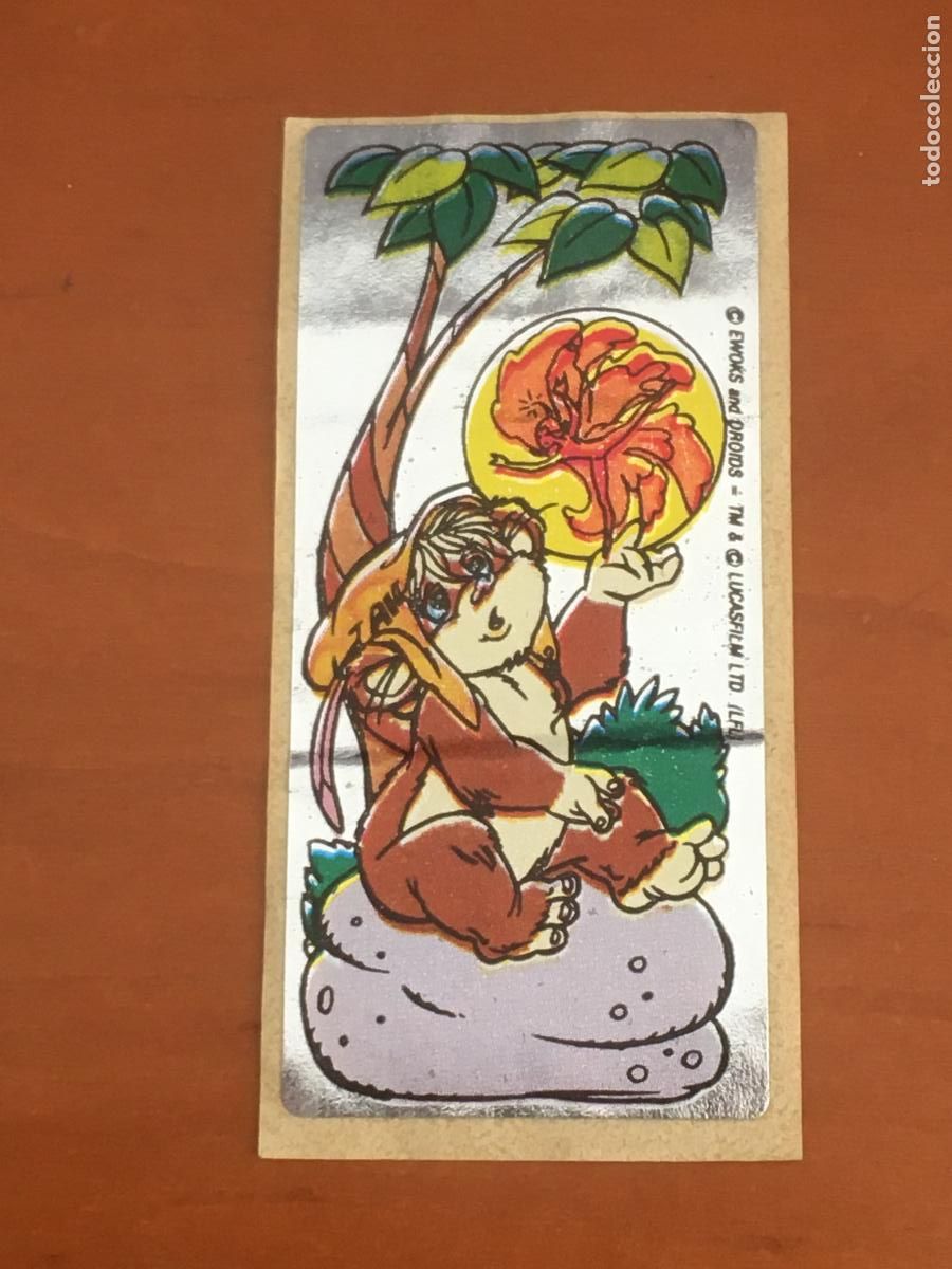 Coleccionismo Cromos antiguos: ewoks star wars guerra galaxias cromo chicle nunca pegado