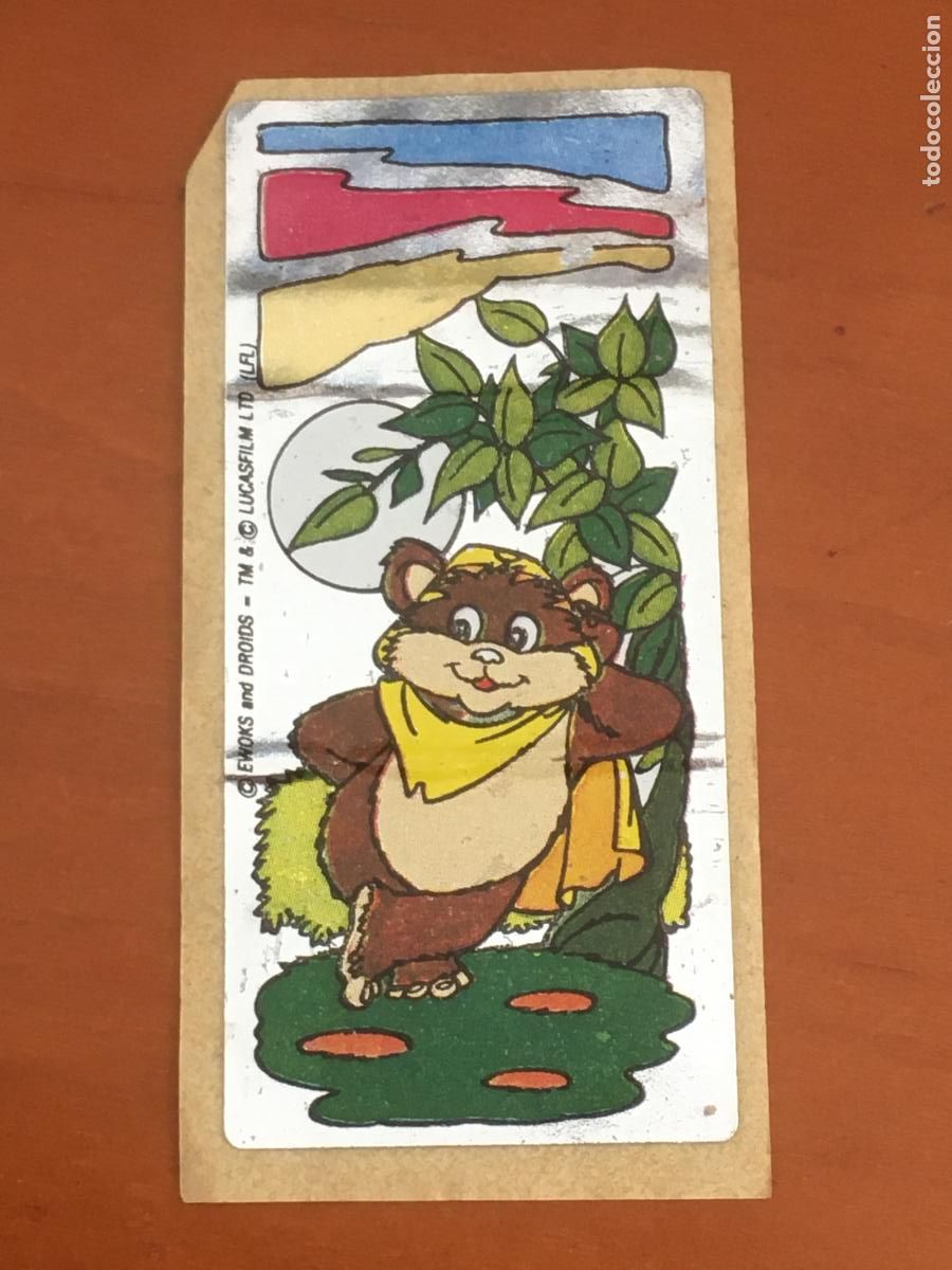 Coleccionismo Cromos antiguos: ewoks star wars guerra galaxias cromo chicle nunca pegado