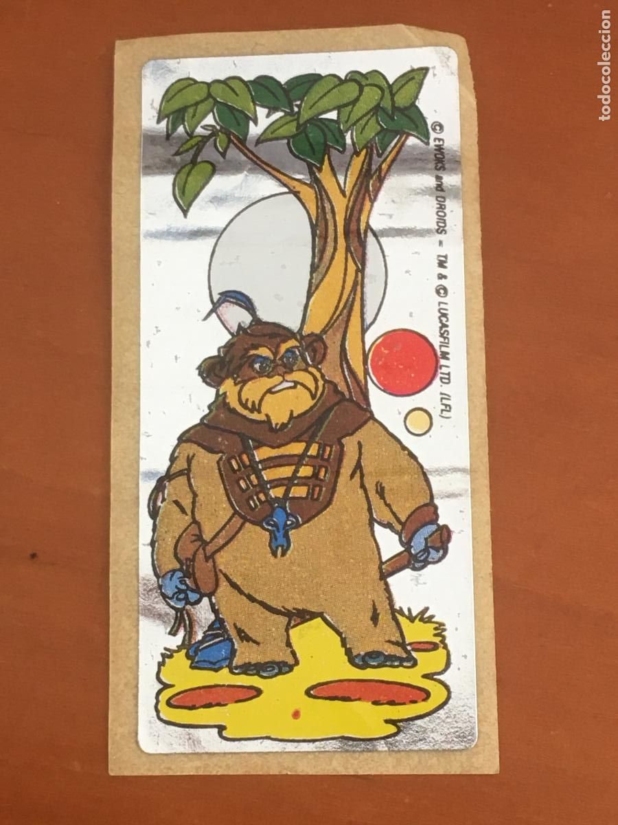 Coleccionismo Cromos antiguos: ewoks star wars guerra galaxias cromo chicle nunca pegado