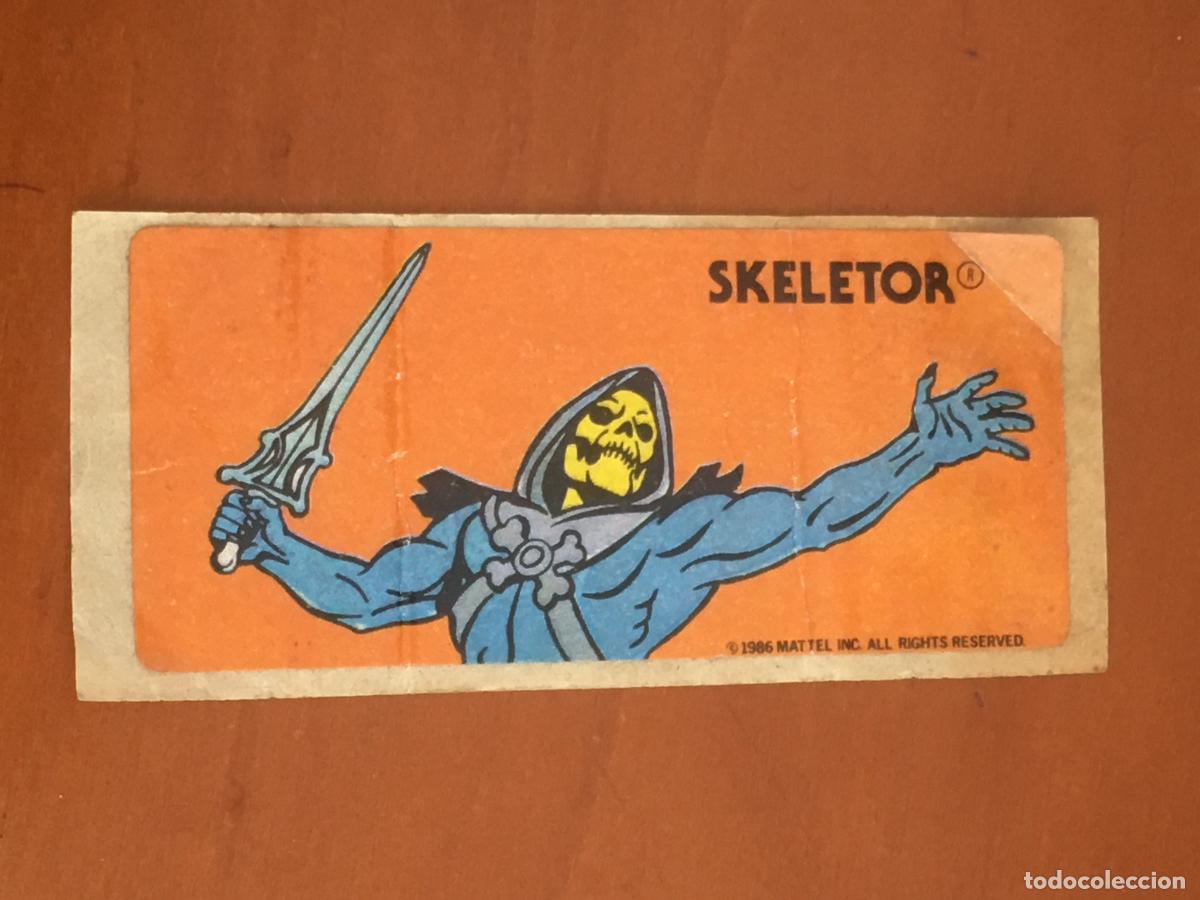 Collectable Antique Stickers: skeletor masters del universo MOTU cromo chicle nunca pegado