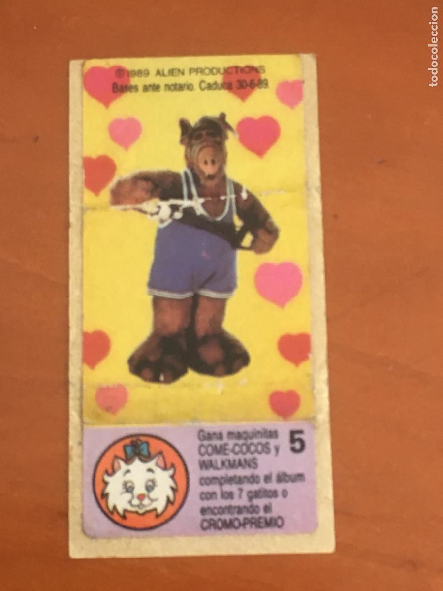 Coleccionismo Cromos antiguos: alf cromo chicle nunca pegado