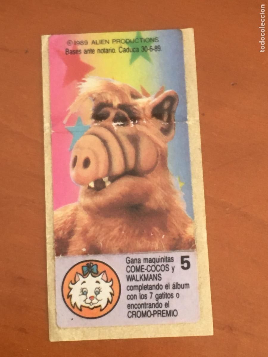 Coleccionismo Cromos antiguos: alf cromo chicle nunca pegado