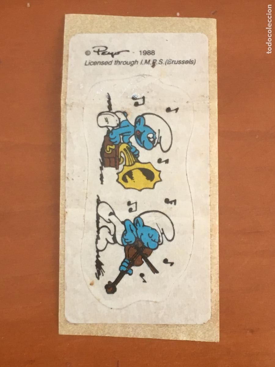 Coleccionismo Cromos antiguos: pitufos cromo chicle nunca pegado