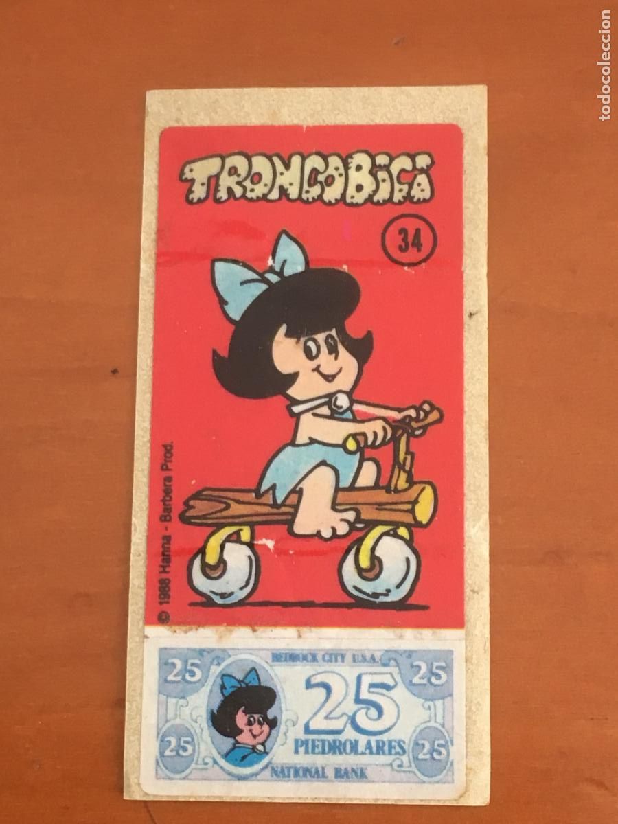 Coleccionismo Cromos antiguos: los picapiedra n&ordm; 34 cromo chicle nunca pegado