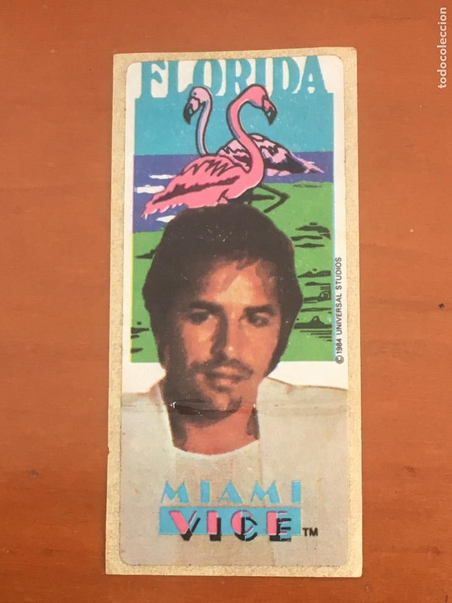 Coleccionismo Cromos antiguos: corrupcion en miami miami vice cromo chicle nunca pegado