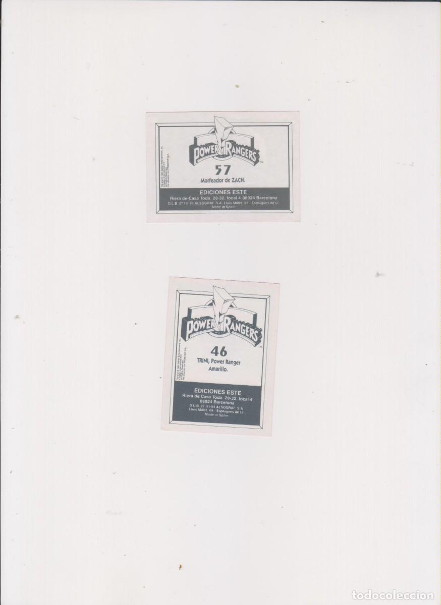 Coleccionismo Cromos antiguos: Power Rangers Ediciones Este 1994, 46 y 57