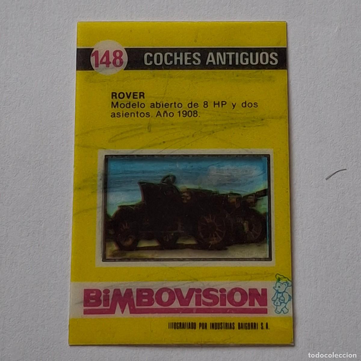 Collectionnisme Cartes &agrave; collectionner anciennes: BIMBOVISION N&ordm; 148 - COCHES ANTIGUOS - ROVER - BIMBO CROMO DIAPOSITIVA - COCHE AUTOMOVIL - DEFECTO